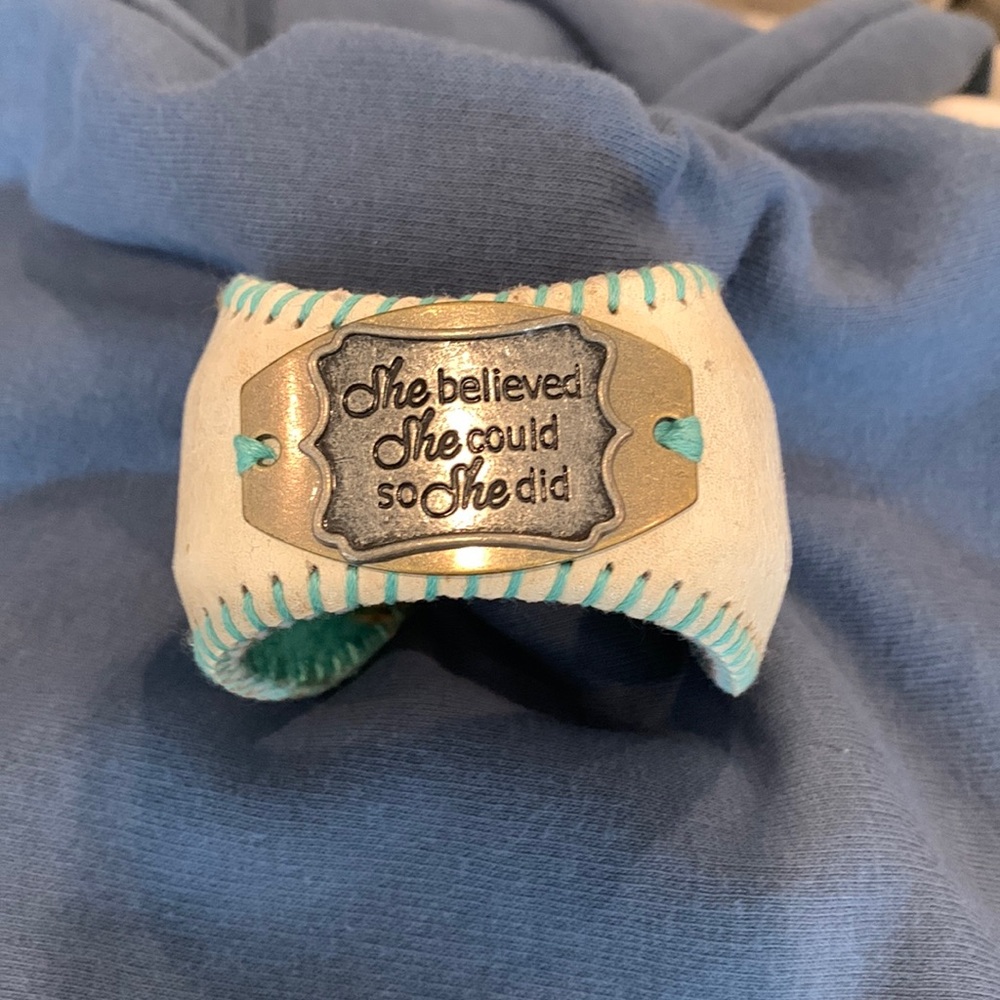Baseball bracelet with girl motivation!